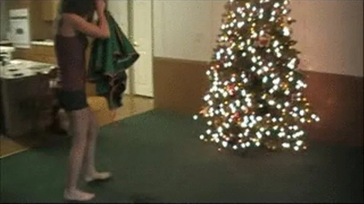 Stacey Stuck Under The Christmas Tree