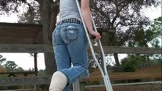 Bree's 1st Outdoor Public Crutch