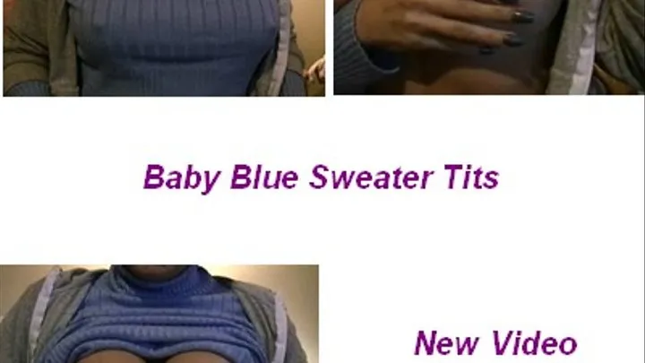 Baby Blue Sweater Milf Tits Sweater Puppies!