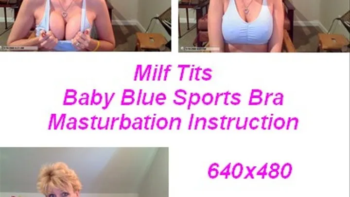 Milf Tits Baby Blue Sports Bra Mast Inst