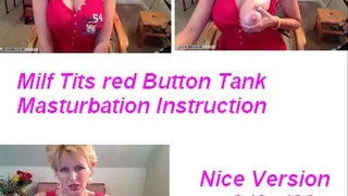 Nice Version MIlf Tits Button Tank Tease Mast Inst