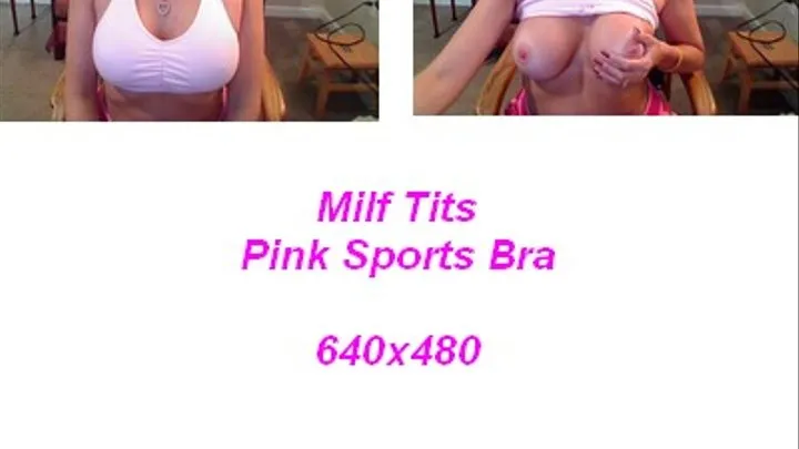 Milf Tits Pink Sports Bra