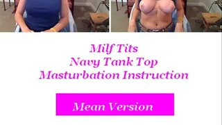 Mean Version Milf Tits Navy Tank