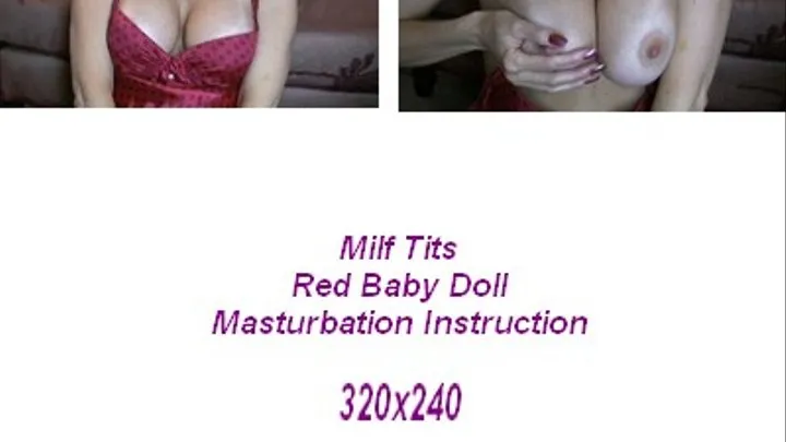 Milf Tits Red Baby Doll Masturbation Instruction