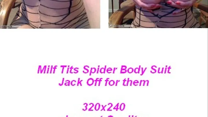 Milf Tit Tease Spider Body Suit Mast Inst