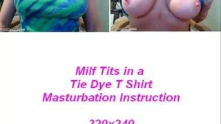 Tie Dye T Shirt Milf Tit Tease Mast Inst