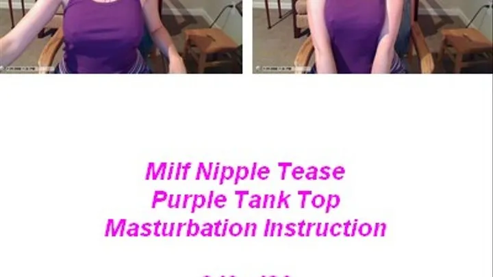 Milf Tits Purple Tank Top NippleTease