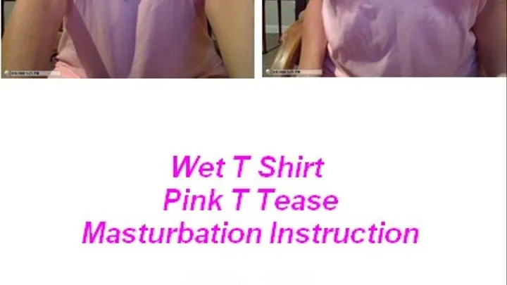 Wet Pink T Shirt Nipple Tease