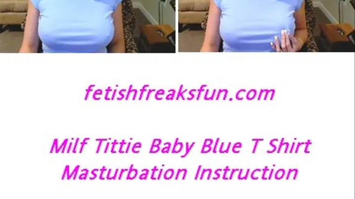 Milf Tits in a Baby Blue T Shirt Mast Inst