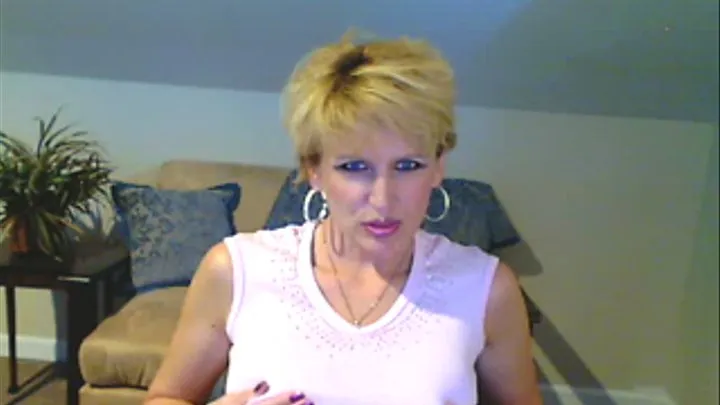 See Through Pink Top Milf Tit Tease Mast Inst