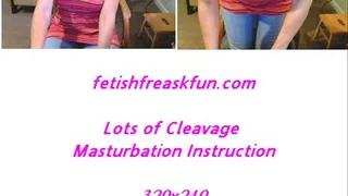 Lots of Cleavage Tit Tease Masturbation Instruction