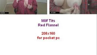 Milf Tits Red Flannel Tease for pocket pc
