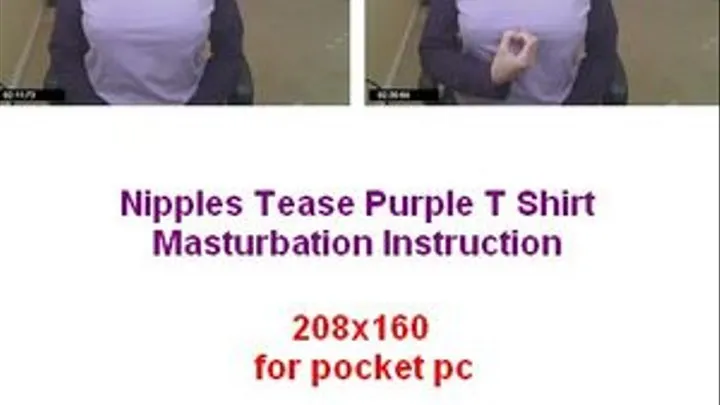 Nipple Tease Purple T Shirt Mast Inst for pocket pc