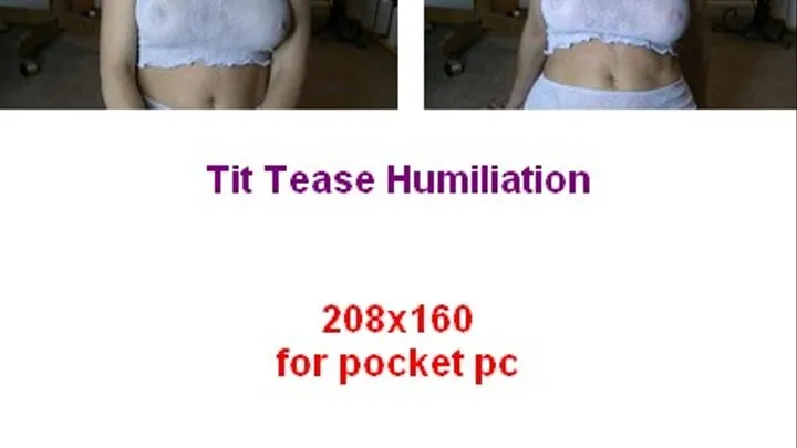 Tit Tease Humiliation Blue Sheer Halter for pocket pc