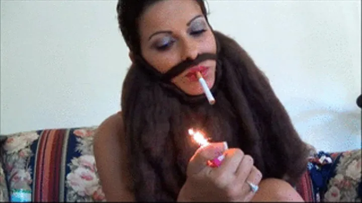 Bearded Lady Taunts, Teases, and Smokes