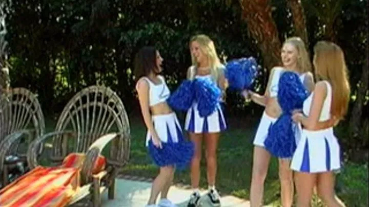 Lesbian Cheerleader Squad - Paige, Robyn, Bernadette & Veronica MPEG (part 1)