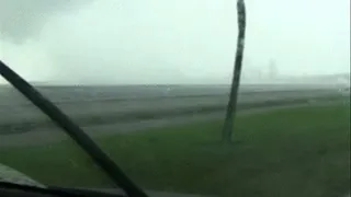 Candid video of Girl driving STORM Flooded Roadways