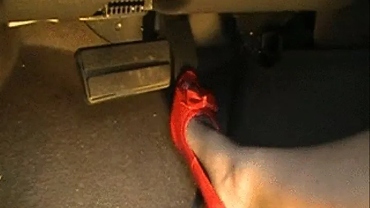 Lexi Test Drives Car Pantyhose & Heels Flooring It