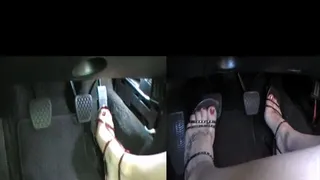 Jayda vs Danica a high heel gas pedal race