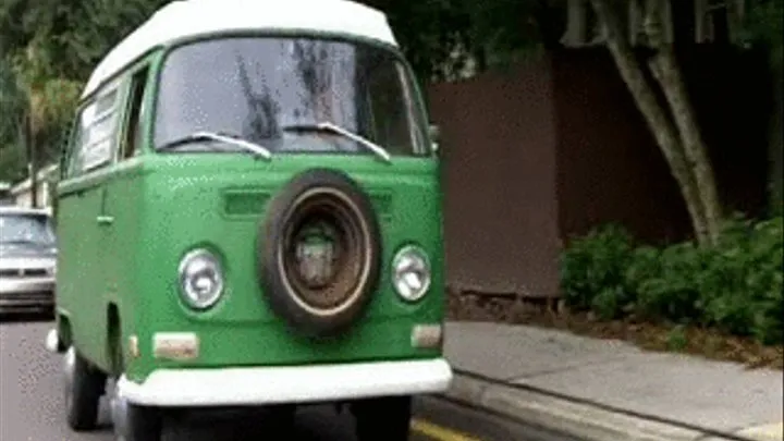 Lexi Driving VW Bus includes outside view