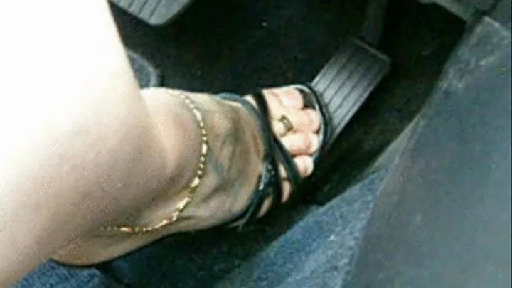 Natural Toe Nails in Strappy High Heels... FLOORING IT HARD