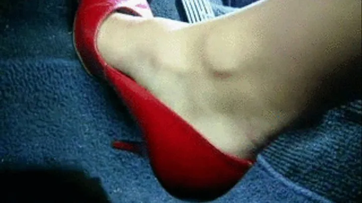 Jayda Floors it Hard in Hot Red Pumps CLOSE UP