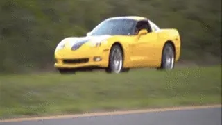 Sabrina Flooring the Vette on the Highway