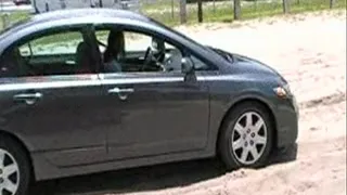 Anne Spinning out her Honda Civic in a Sand PITT