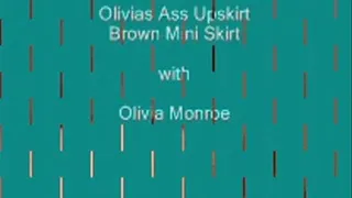 Olivia ass tease short brown skirt for pocket pc's