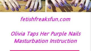 Tapping My Purple Nails Masturbation Instruction