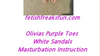 White Sandals Purple Toes Mast Inst