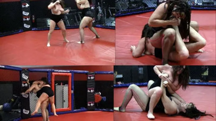 Topless Brutal Cage Fight