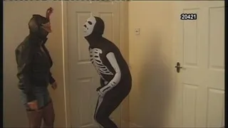 Evil Masked Girl Ballbusts Skeleton File