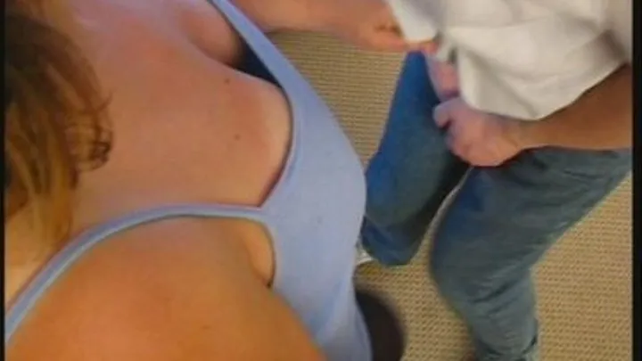 Knee in the balls from girl's POV