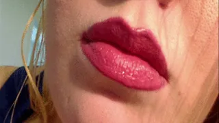Heavily Lipsticked Lips