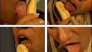 TONGUE FETISH AND BANANA RAFAELA