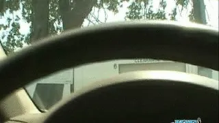 Black Girl sucks white cock in CAR!