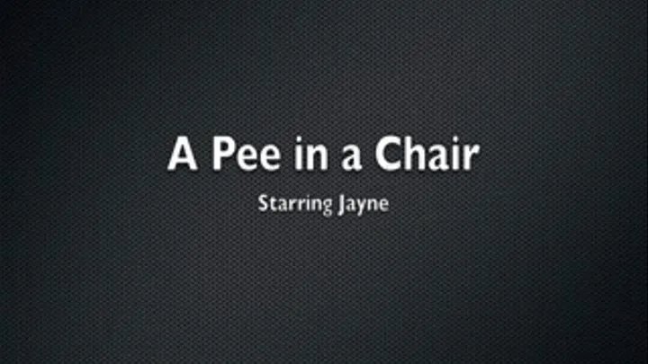 A Pee in a Chair