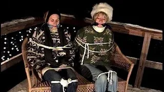 Coral & Ray- Tied Up In Snow, Sweaters, Hogtied, Jeans, Boots, Gagged, Hats