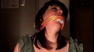 Kim- Mouth Packed, Gagged With Rope, Multiple Cleave Gags