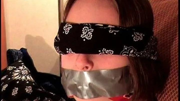 Pandora- Cleave Gagged With Red Bandana, Then Duct Tape Over the Bandana, Blindfolded