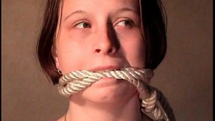 Pandora- Cleave Gagged With Rope, Thick Bandana Gag Over The Rope Gag