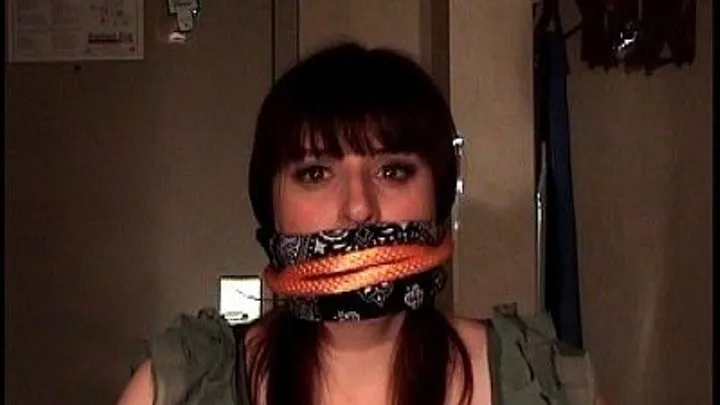 Kim- Cleave Gags, Mouth Stuffed, OTM Gag, Rope Over Bandana Gag