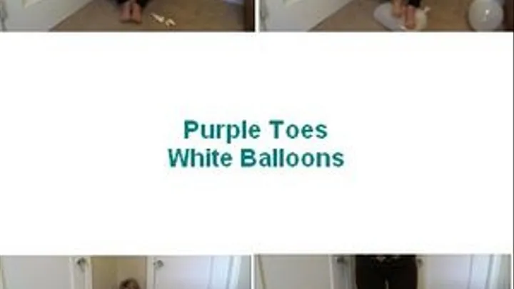 Purple Toes White Balloons Blow Pop