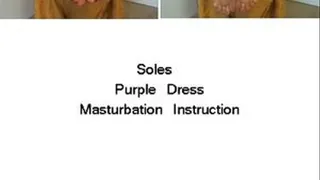 Soles Purple Dress Masturbation Instruction