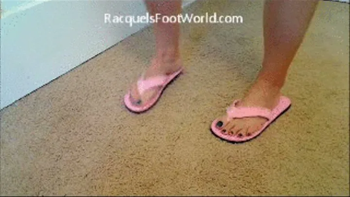 Green Toes in Pink Flip Flops