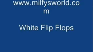 White Flip Flops For the Jerk Off