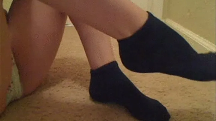 Navy Blue Footies Tease