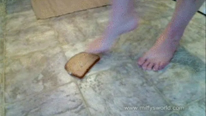 Standing on Bread to smash it