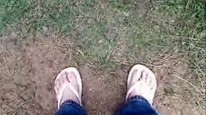 Pink Flip Flops Outside